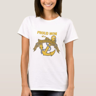 Camiseta Mamã orgulhosa de um oficial mesquinho principal