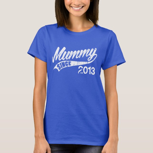 Camiseta Mamã personalizada desde o ano (Frente)