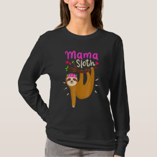 Camiseta Mama Preguiça Espírito Preguiçoso Animal Mãe Famíl
