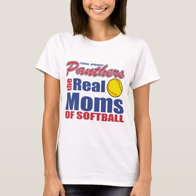 Camiseta Mamã real do softball (Frente)