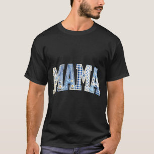 Camiseta Mama Remendada Mamãe Flor Feliz Dia das Mães Mãe