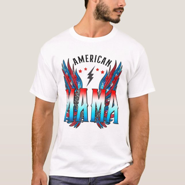 Camiseta Mama Retro Wings Retro 4º (Frente)