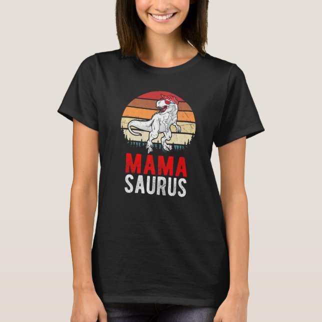 Camiseta Mama Saurus  Vintage Dinosaurs Dinosaurs (Frente)