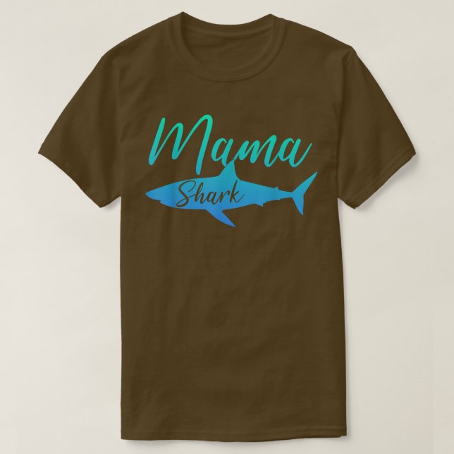Camiseta MAMA SHARK TFunny Mãe Mamãe Gift Humor Lover J (Frente do Design)