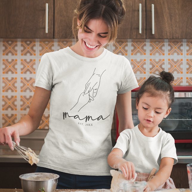 Camiseta Mama Simples e Estabelecida (Criador carregado)