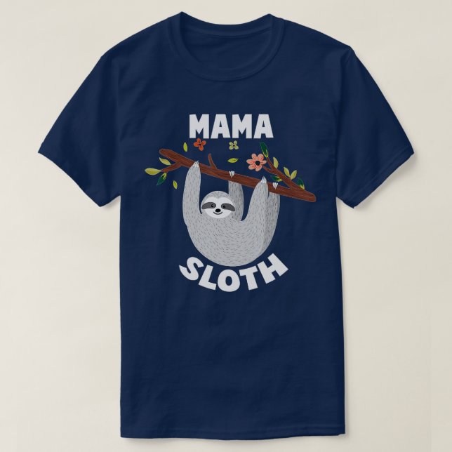 Camiseta Mama Sloth Matching Family s for MenWomen  (Frente do Design)