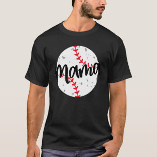 Camiseta Mama Softball Mãe Jogo Softball Dia Vibes Mães