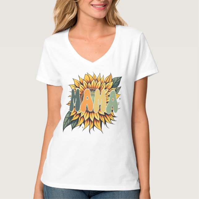 Camiseta MAMA Sunflower (Frente)