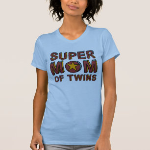 CAMISETA MAMÃ SUPER DOS GÊMEOS