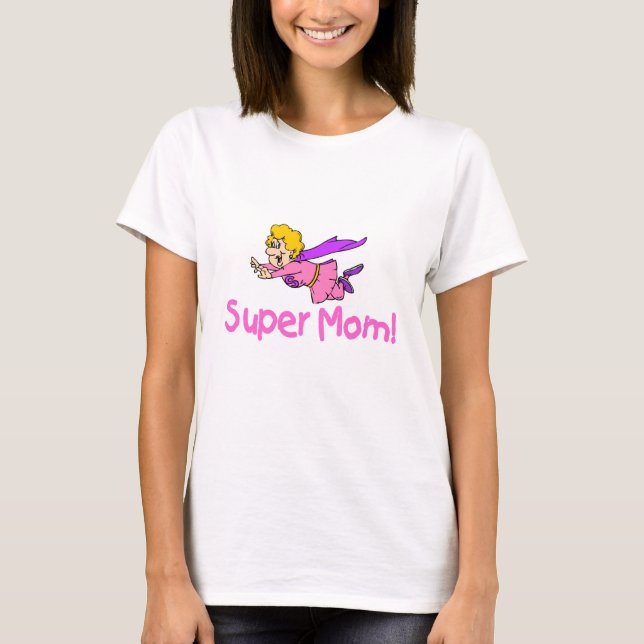 Camiseta Mamã super (vôo) (Frente)