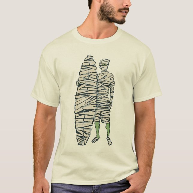 Camiseta Mamã surfando do Dia das Bruxas (Frente)