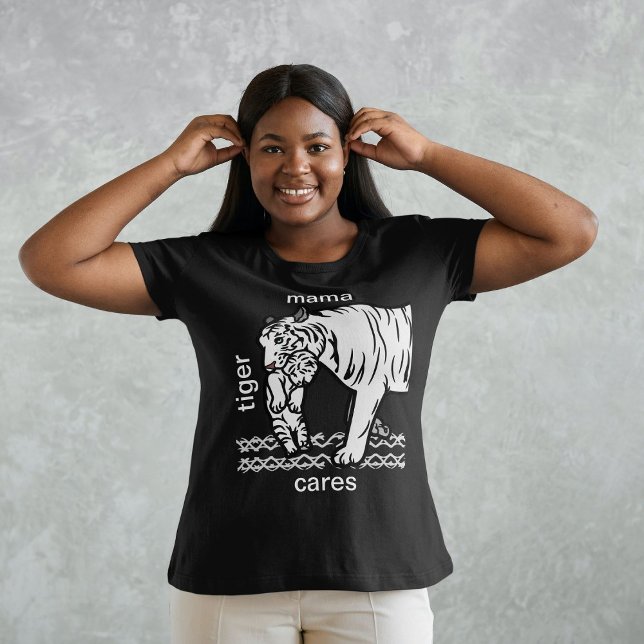 Camiseta Mama Tiger Cares (Criador carregado)