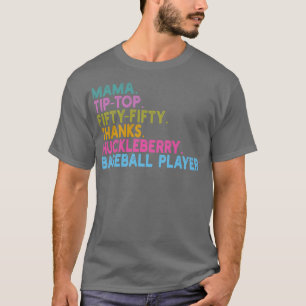 Camiseta mama tiptop 55 obrigados beisebol de huckleberry