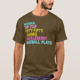 Camiseta mama tiptop 55 obrigados beisebol de huckleberry