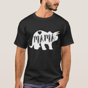 Camiseta Mama Triceratops Dinossauro Engraçado Presente Par