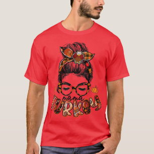 Camiseta Mama Turquia Cabelo de freio Turquia Mãe Ação de G