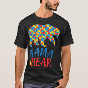 Camiseta Mama Ursa Autismo Conscientista Vovó da mãe Wo