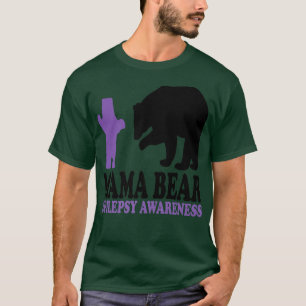 Camiseta Mama Ursa Consciência e Apoiadores Epilepsia