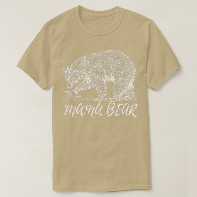 Camiseta Mama Ursa Espírito Bonito Urso Urso Engraçado Urso (Frente do Design)