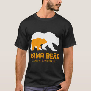 Camiseta Mama Ursa LEUCEMIA Sensibilização Para Mulheres