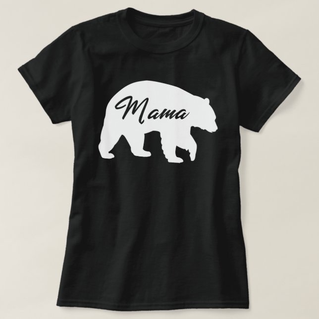 Camiseta mamã urso (Frente do Design)