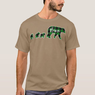 Camiseta Mama Urso com 3 Cubs Black Green Ch