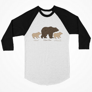 Camiseta Mama Urso Personalizada Com 2 Nomes de Filhos Pres