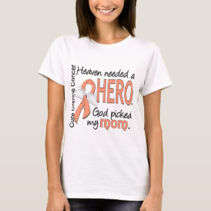 Camiseta Mamã uterina do cancer do herói necessário do c