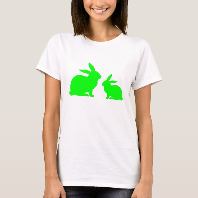 Camiseta Mama Verde e Bunny Bebê (Frente)
