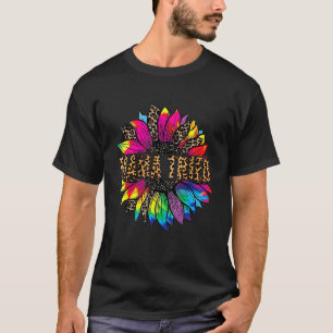Camiseta Mama Western Tentou Girassol Leopardo Serape Tingi