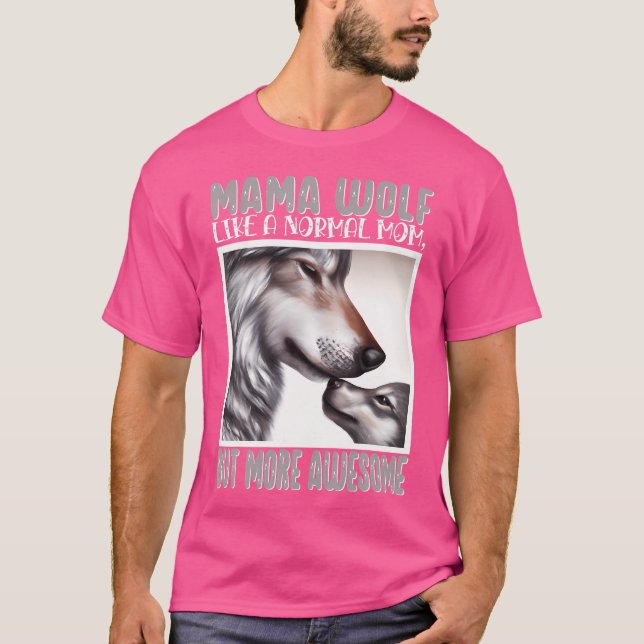 Camiseta Mama Wolf Funny Dia de as mães Wolf For Women Wolf (Frente)