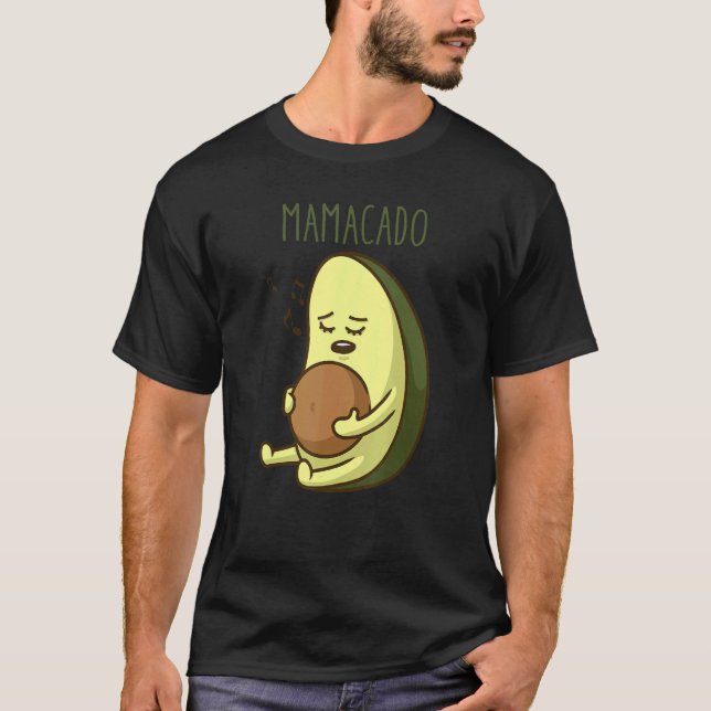 Camiseta Mamacado Avocado Grávida Mãe Gravidez Avocado H (Frente)
