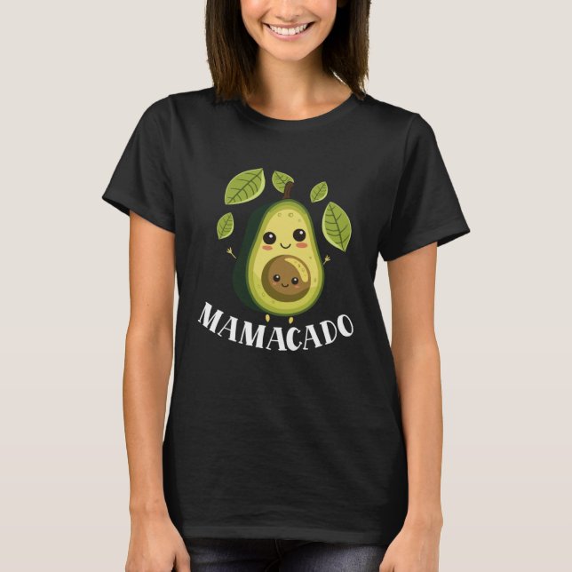 Camiseta Mamacado Avocado Mom Vegetarian Vegan Mothers Day  (Frente)