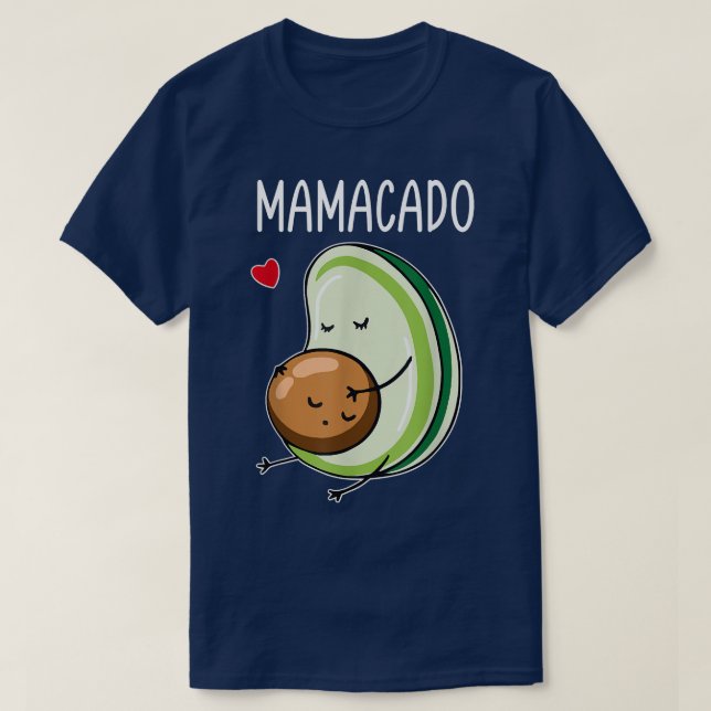 Camiseta Mamacado Avocado Pajamas Mulheres Grávidas Mamãe P (Frente do Design)