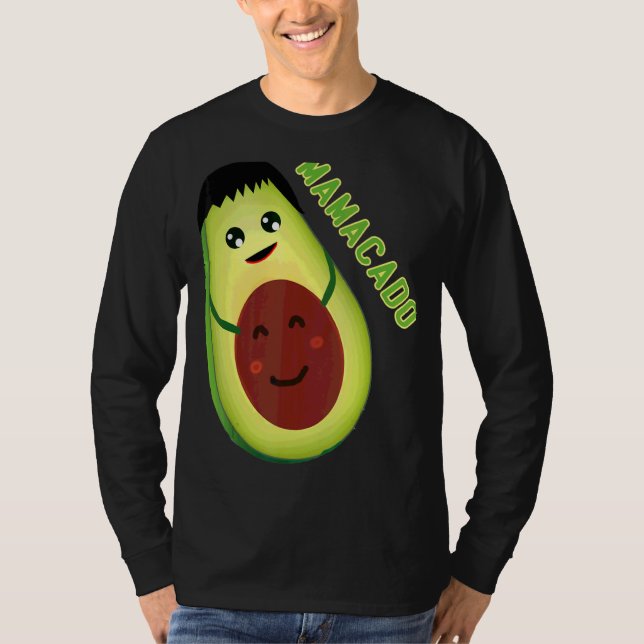 Camiseta Mamacado Cute Avocado Grávida Mãe 1 (Frente)