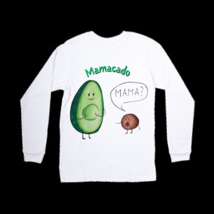 Camiseta Mamacado Funny Avocado Mãe Design - Bonitinho
