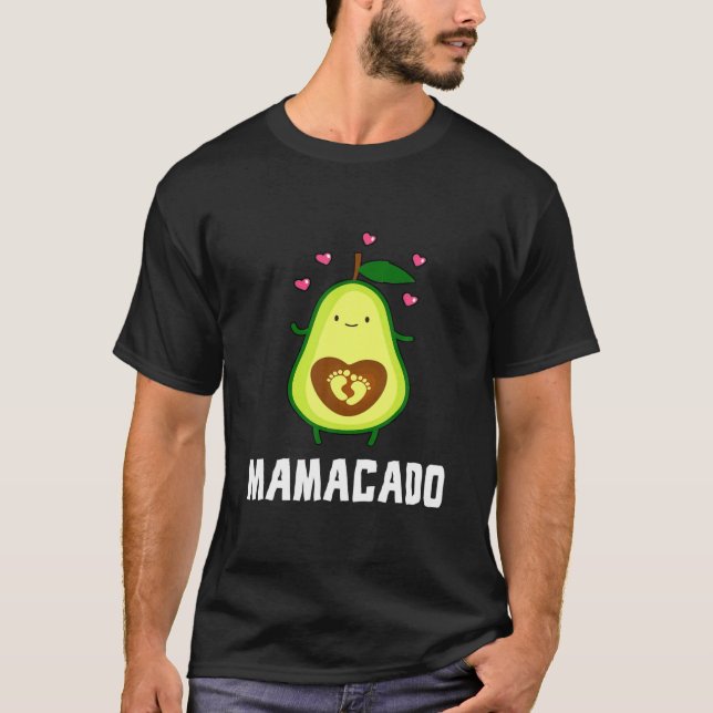 Camiseta Mamacado Funny Pregnant Avocado Mom Pregnancy Anno (Frente)