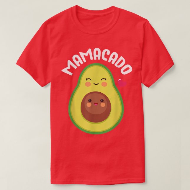 Camiseta Mamacado Gravidez Avocado Anúncio de Gravidez G (Frente do Design)