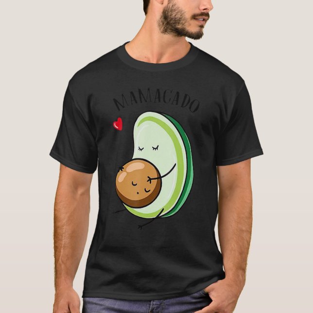 Camiseta Mamacado Gravidez Avocado Anúncio de Gravidez M (Frente)