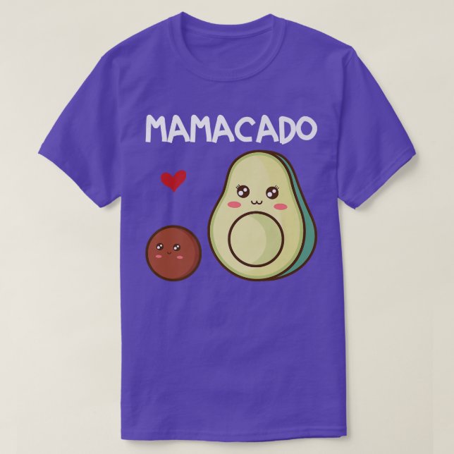 Camiseta Mamacado Mama Avocado Anúncio de Gravidez Avoca (Frente do Design)
