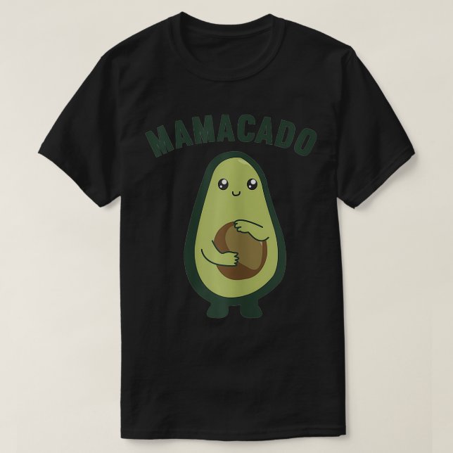 Camiseta Mamacado Mama Avocado Está Grávida Del Saudável (Frente do Design)