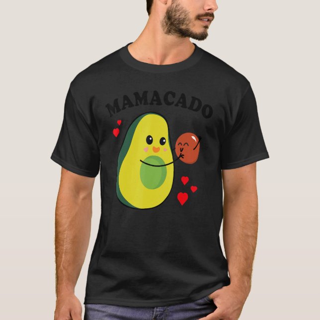 Camiseta Mamacado Mulheres Avocado Costume Crianças Bebê Ad (Frente)