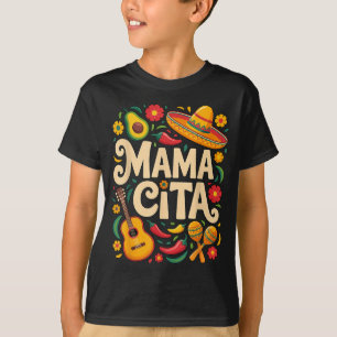 Camiseta Mamacita cinco de maio festa maracas chapéu divers