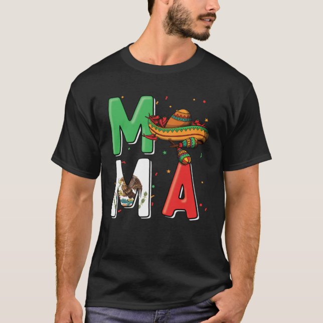Camiseta Mamacita Mexican Pride Mexicana Mama Mothers Day S (Frente)