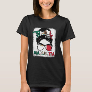 Camiseta Mamacita Mulher Dia Mãe Bandeira Mexicana Mãe Méxi