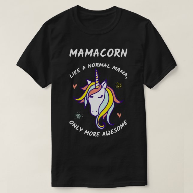 Camiseta Mamacorn III Incrível Mama Unicorn (Frente do Design)