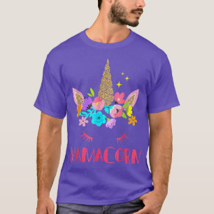 Camiseta Mamacorn Unicorn Costume Bonita Dia de as mães da