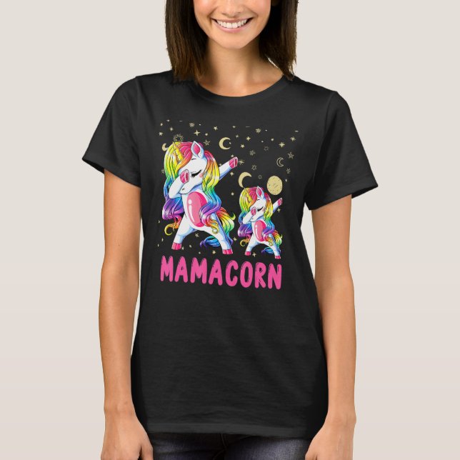 Camiseta Mamacorn Unicorn Mãe Dia de as mães (Frente)