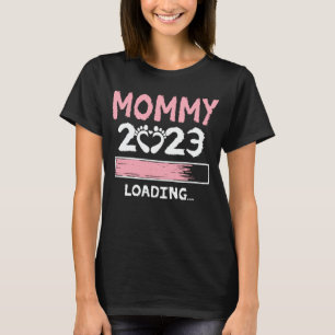 Camiseta Mamãe 2023 Carregando Futuro Engraçado Nova Mãe Pa