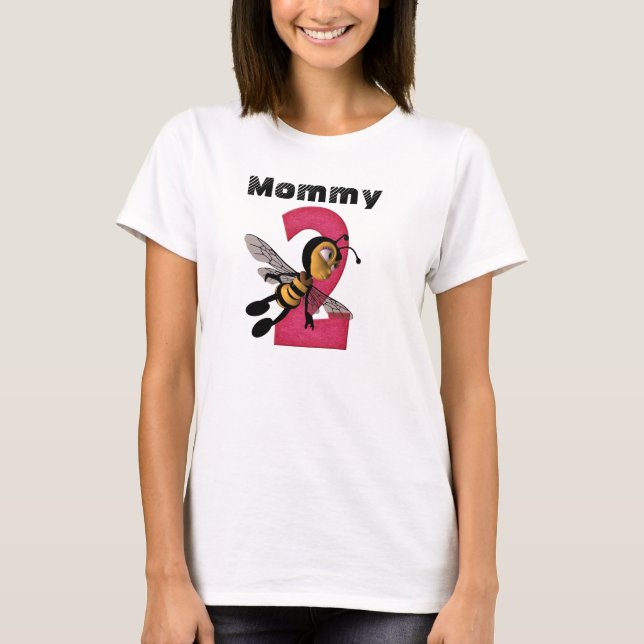 Camiseta ^^Mamãe 2BEE Camisa-T de maternidade feminina (Frente)